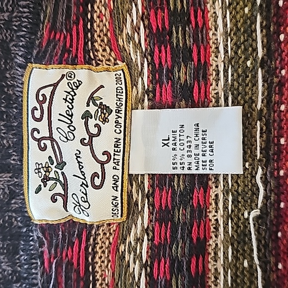 Heirloom Collections Womens Vintage Y2K Zip-up Collared Cardigan Sz XL - Picture 5 of 10